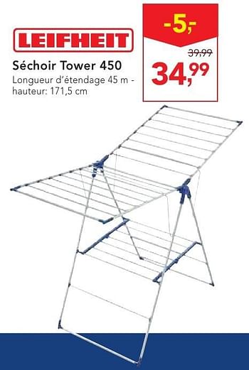 Promoties Séchoir tower 450 - Leifheit - Geldig van 19/10/2016 tot 01/11/2016 bij Makro