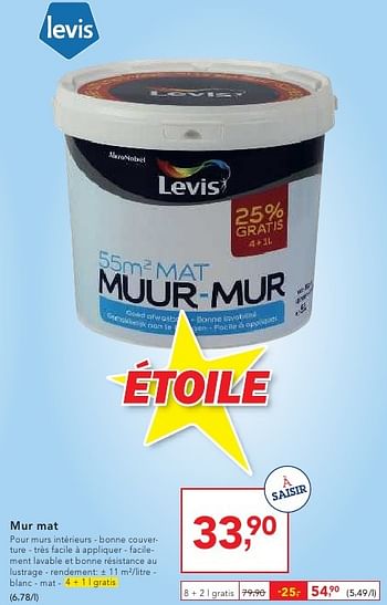 Promoties Mur mat - Levis - Geldig van 19/10/2016 tot 01/11/2016 bij Makro
