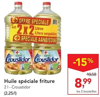 Promoties Huile spéciale friture - Croustidor - Geldig van 19/10/2016 tot 01/11/2016 bij Makro