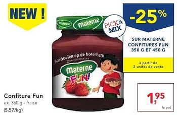 Promoties Confiture fun - Materne - Geldig van 19/10/2016 tot 01/11/2016 bij Makro