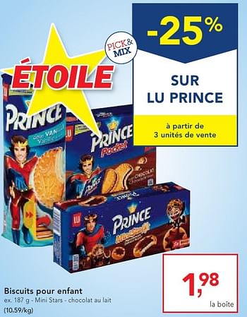 Promotions Biscuits pour enfant - Prince - Valide de 19/10/2016 à 01/11/2016 chez Makro