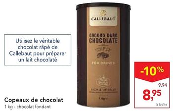 Promotions Copeaux de chocolat - Callebaut - Valide de 19/10/2016 à 01/11/2016 chez Makro