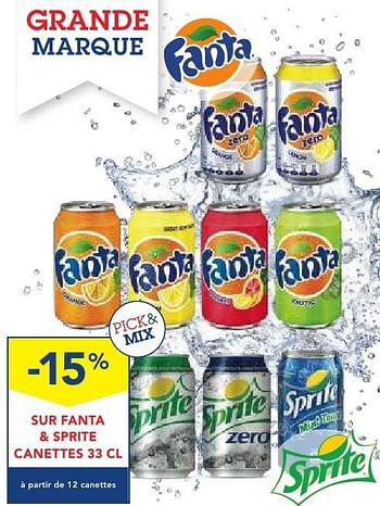 Promoties -15% sur fanta + sprite canettes - Fanta - Geldig van 19/10/2016 tot 01/11/2016 bij Makro