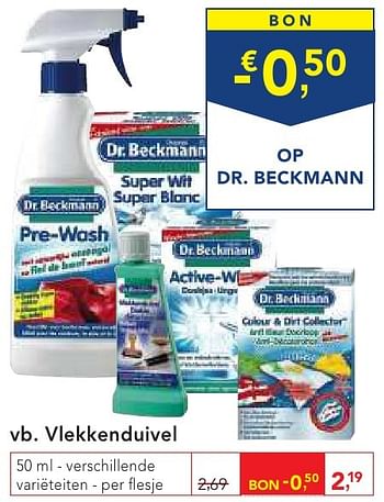 Promotions Vlekkenduivel - Dr. Beckmann - Valide de 19/10/2016 à 01/11/2016 chez Makro