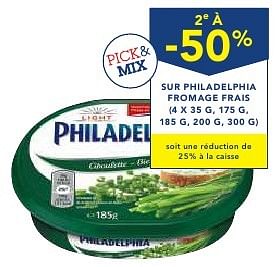 Promoties 2e à -50% sur philadelphia fromage frais - Philadelphia - Geldig van 19/10/2016 tot 01/11/2016 bij Makro