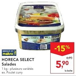 Promoties Horeca select salades - Huismerk - Makro - Geldig van 19/10/2016 tot 01/11/2016 bij Makro