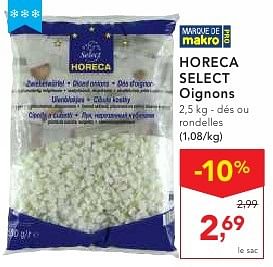 Promotions Horeca select oignons - Produit maison - Makro - Valide de 19/10/2016 à 01/11/2016 chez Makro