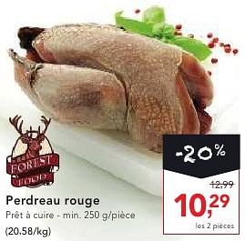 Promoties Perdreau rouge - Forest food - Geldig van 19/10/2016 tot 01/11/2016 bij Makro