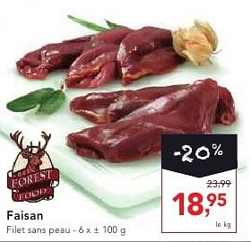Promotions Faisan - Forest food - Valide de 19/10/2016 à 01/11/2016 chez Makro