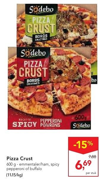 Promoties Pizza crust - Sodebo - Geldig van 19/10/2016 tot 01/11/2016 bij Makro