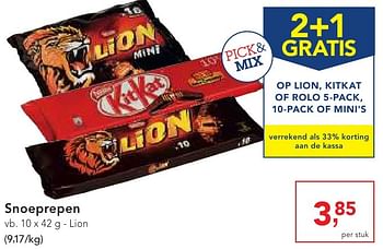 Promotions Snoeprepen lion - Nestlé - Valide de 19/10/2016 à 01/11/2016 chez Makro