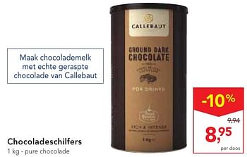 Promotions Chocoladeschilfers - Callebaut - Valide de 19/10/2016 à 01/11/2016 chez Makro