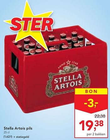 Promotions Stella artois pils - Stella Artois - Valide de 19/10/2016 à 01/11/2016 chez Makro