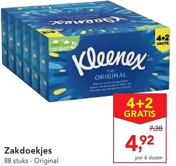 Promotions Zakdoekjes original - Kleenex - Valide de 19/10/2016 à 01/11/2016 chez Makro