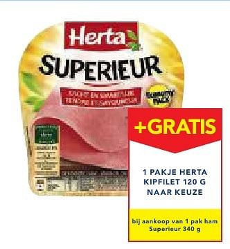 Promotions 1 pakje herta kipfilet - Herta - Valide de 19/10/2016 à 01/11/2016 chez Makro