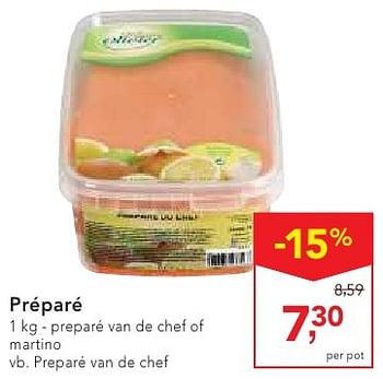 Promoties Preparé van de chef - Maitre Olivier - Geldig van 19/10/2016 tot 01/11/2016 bij Makro