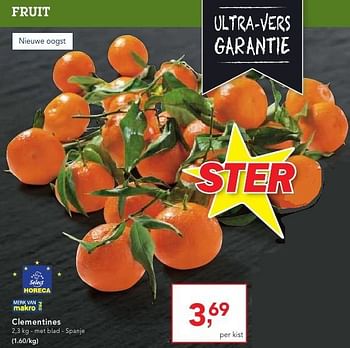 Promoties Clementines - Huismerk - Makro - Geldig van 19/10/2016 tot 01/11/2016 bij Makro