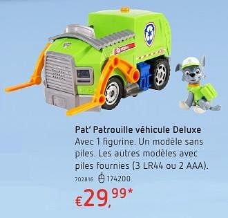 Promotions Pat` patrouille véhicule deluxe - PAW  PATROL - Valide de 20/10/2016 à 06/12/2016 chez Dreamland