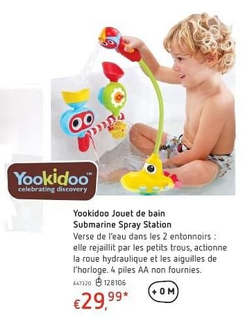 Promoties Yookidoo jouet de bain submarine spray station - Yookidoo - Geldig van 20/10/2016 tot 06/12/2016 bij Dreamland