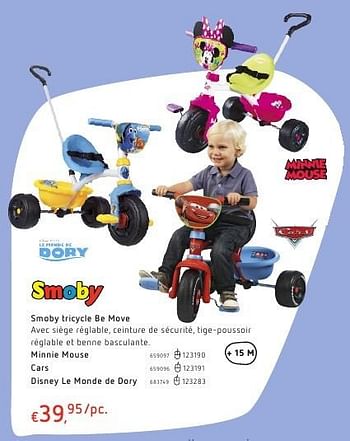 Promotions Smoby tricycle be move - Smoby - Valide de 20/10/2016 à 06/12/2016 chez Dreamland