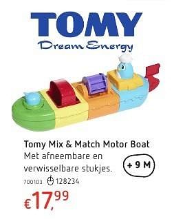 Promoties Tomy mix + match motor boat - Tomy - Geldig van 20/10/2016 tot 06/12/2016 bij Dreamland