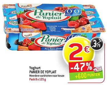 Promoties Yoghurt panier de yoplait meerdere variëteiten naar keuze - Yoplait - Geldig van 19/10/2016 tot 25/10/2016 bij Match