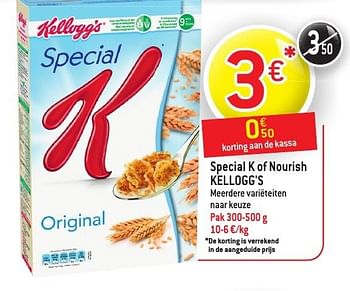 Promoties Special k of nourish kellogg`s - Kellogg's - Geldig van 19/10/2016 tot 25/10/2016 bij Match