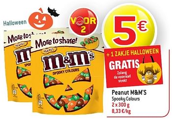 Promoties Peanut m+m`s spooky colours - M&M 's - Geldig van 19/10/2016 tot 25/10/2016 bij Match