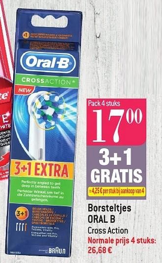 Promoties Borsteltjes oral-b cross action - Oral-B - Geldig van 19/10/2016 tot 25/10/2016 bij Match