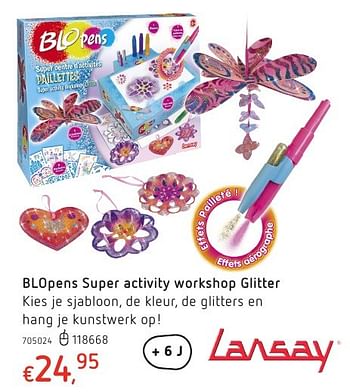 Promoties Blopens super activity workshop glitter - Lansay - Geldig van 20/10/2016 tot 06/12/2016 bij Dreamland