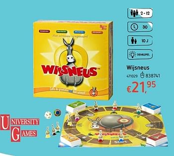 Promotions Wijsneus - University Games - Valide de 20/10/2016 à 06/12/2016 chez Dreamland