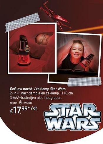 Promotions Goglow nacht--zaklamp star wars - Star Wars - Valide de 20/10/2016 à 06/12/2016 chez Dreamland