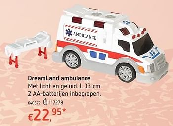 Promoties Dreamland ambulance - Huismerk - Dreamland - Geldig van 20/10/2016 tot 06/12/2016 bij Dreamland