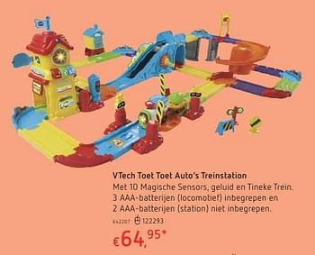 Promoties Vtech toet toet auto`s treinstation - Vtech - Geldig van 20/10/2016 tot 06/12/2016 bij Dreamland
