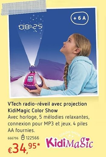 Promoties Vtech radio-réveil avec projection kidimagic color show - Vtech - Geldig van 20/10/2016 tot 06/12/2016 bij Dreamland