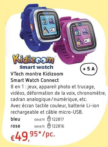 Promoties Vtech montre kidizoom smart watch connect - Vtech - Geldig van 20/10/2016 tot 06/12/2016 bij Dreamland