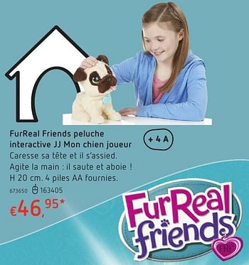 Promoties Furreal friends peluche interactive jj mon chien joueur - FurReal Friends - Geldig van 20/10/2016 tot 06/12/2016 bij Dreamland