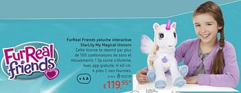 Promotions Furreal friends peluche interactive starlily my magical unicorn - FurReal Friends - Valide de 20/10/2016 à 06/12/2016 chez Dreamland