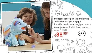 Promoties Furreal friends peluche interactive torch mon dragon magique - FurReal Friends - Geldig van 20/10/2016 tot 06/12/2016 bij Dreamland