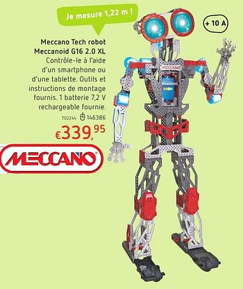Promoties Meccano tech robot meccanoid g16 2.0 xl - Meccano - Geldig van 20/10/2016 tot 06/12/2016 bij Dreamland