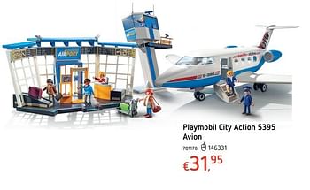 Promoties Playmobil city action 5395 avion - Playmobil - Geldig van 20/10/2016 tot 06/12/2016 bij Dreamland