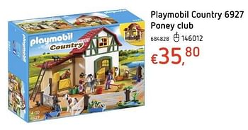 Promoties Playmobil country poney club - Playmobil - Geldig van 20/10/2016 tot 06/12/2016 bij Dreamland