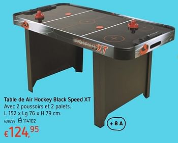 Promoties Table de air hockey black speed xt - Huismerk - Dreamland - Geldig van 20/10/2016 tot 06/12/2016 bij Dreamland
