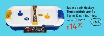 Promotions Table de air hockey thunderbirds are go - Produit maison - Dreamland - Valide de 20/10/2016 à 06/12/2016 chez Dreamland