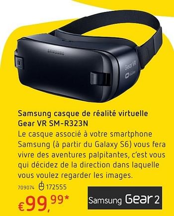 Promoties Samsung casque de réalité virtuelle gear vr sm-r323n - Samsung - Geldig van 20/10/2016 tot 06/12/2016 bij Dreamland