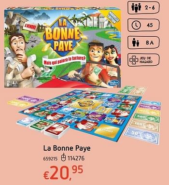 Promoties La bonne paye - Hasbro - Geldig van 20/10/2016 tot 06/12/2016 bij Dreamland