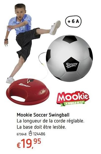 Promoties Mookie soccer swingball - Mookie - Geldig van 20/10/2016 tot 06/12/2016 bij Dreamland