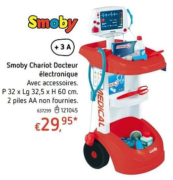 Promoties Smoby chariot docteur électronique - Smoby - Geldig van 20/10/2016 tot 06/12/2016 bij Dreamland