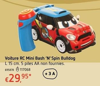 Promotions Voiture rc mini bash n spin bulldog - New Bright Toys - Valide de 20/10/2016 à 06/12/2016 chez Dreamland