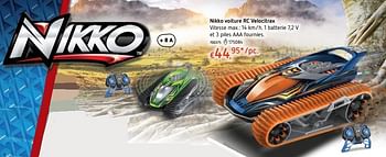 Promoties Nikko voiture rc velocitrax - Nikko - Geldig van 20/10/2016 tot 06/12/2016 bij Dreamland